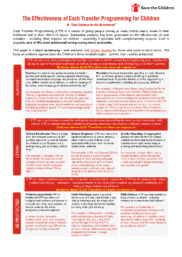 Save the Children Cash Transfers Evidence Summary – 2 Pager.pdf_1.png